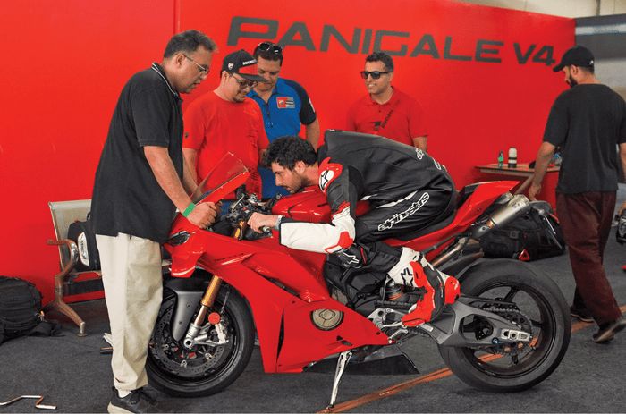 Ducati Panigale V4 S and Mukul Patel